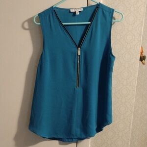 Chaus Women's zipper top teal S